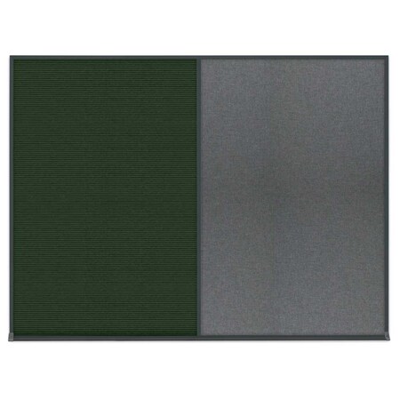 United Visual Products Triple Door Radius Plus Corkboard, 96" x UV8006PLUS-SATIN-DBURGU